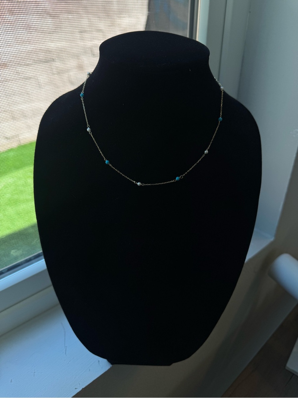 Argento Vivo Gold Chain Necklace with Turquoise Beads